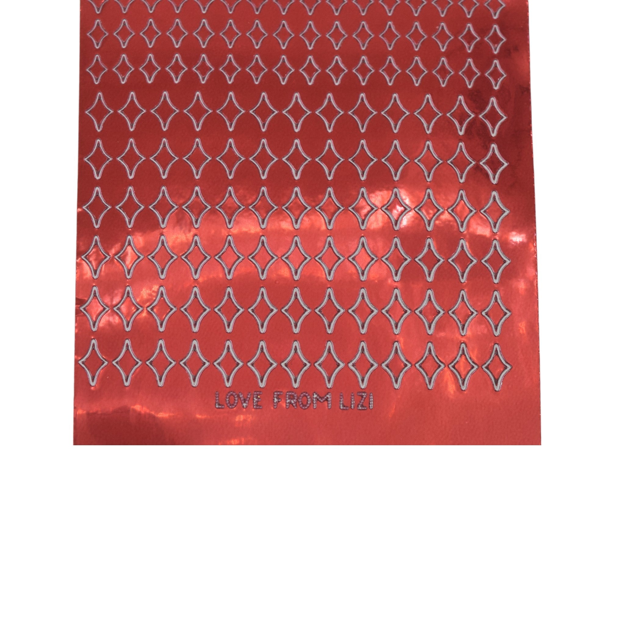 Mini Twinkle Ruby Red Mirror Peel-Off Stickers